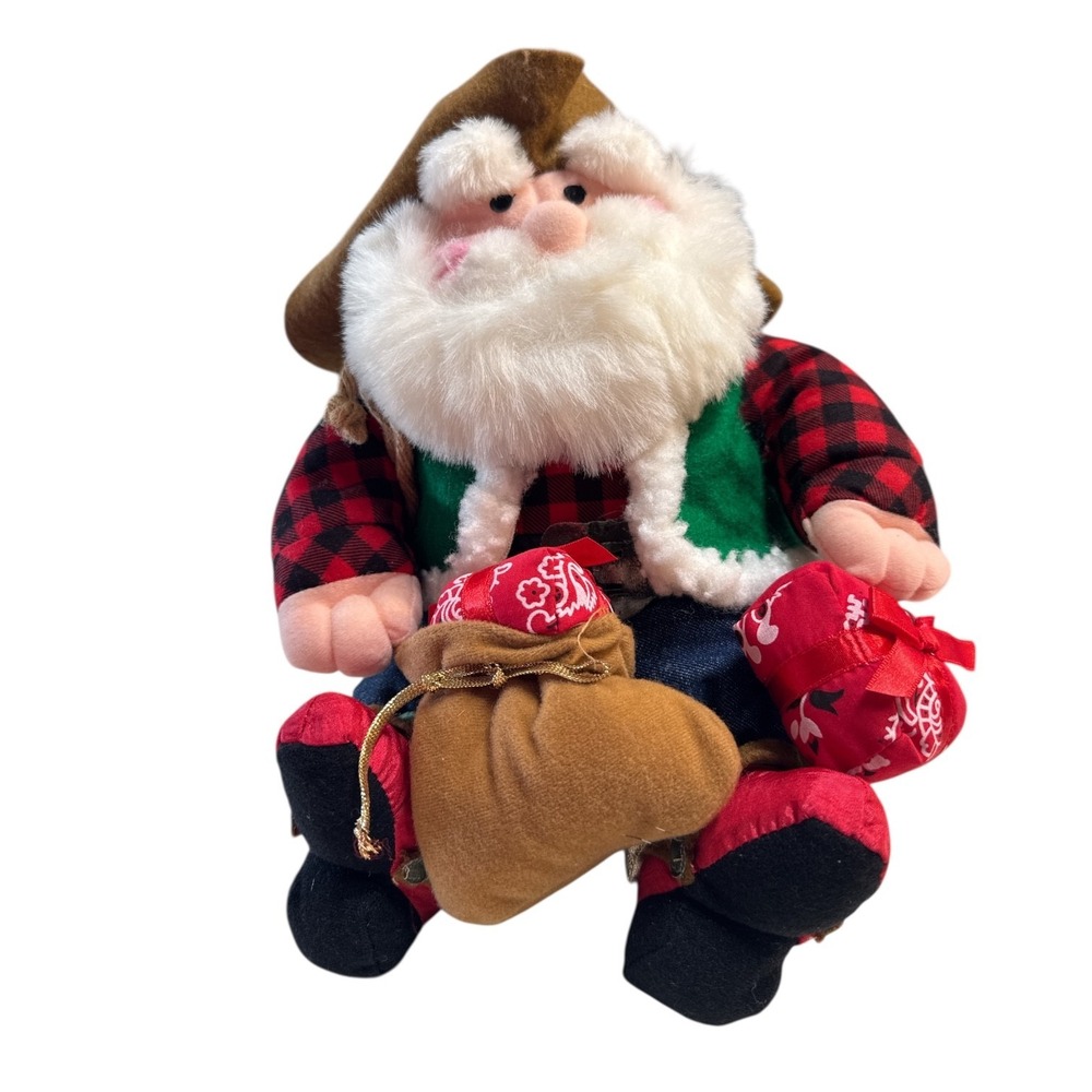 Vintage 1994 International Christmas Silver Co‎ Santa Prospector Plush Doll 11"